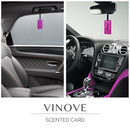 VINOVE V18-07 Scented Card for Natural Car Air Freshener, Useful for Non-Stop Car Fragrance, Luxury Car Perfume - Ideal Formula as Auto Air Freshener, Keeps Scent Longlasting