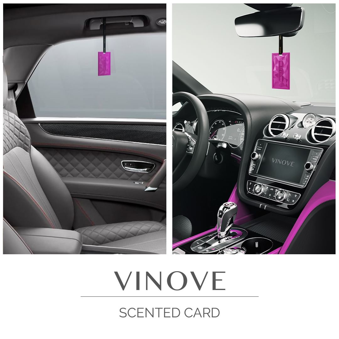 VINOVE V18-15 Scented Card for Natural Car Air Freshener, Useful for Non-Stop Car Fragrance, Luxury Car Perfume - Ideal Formula as Auto Air Freshener, Keeps Scent Longlasting