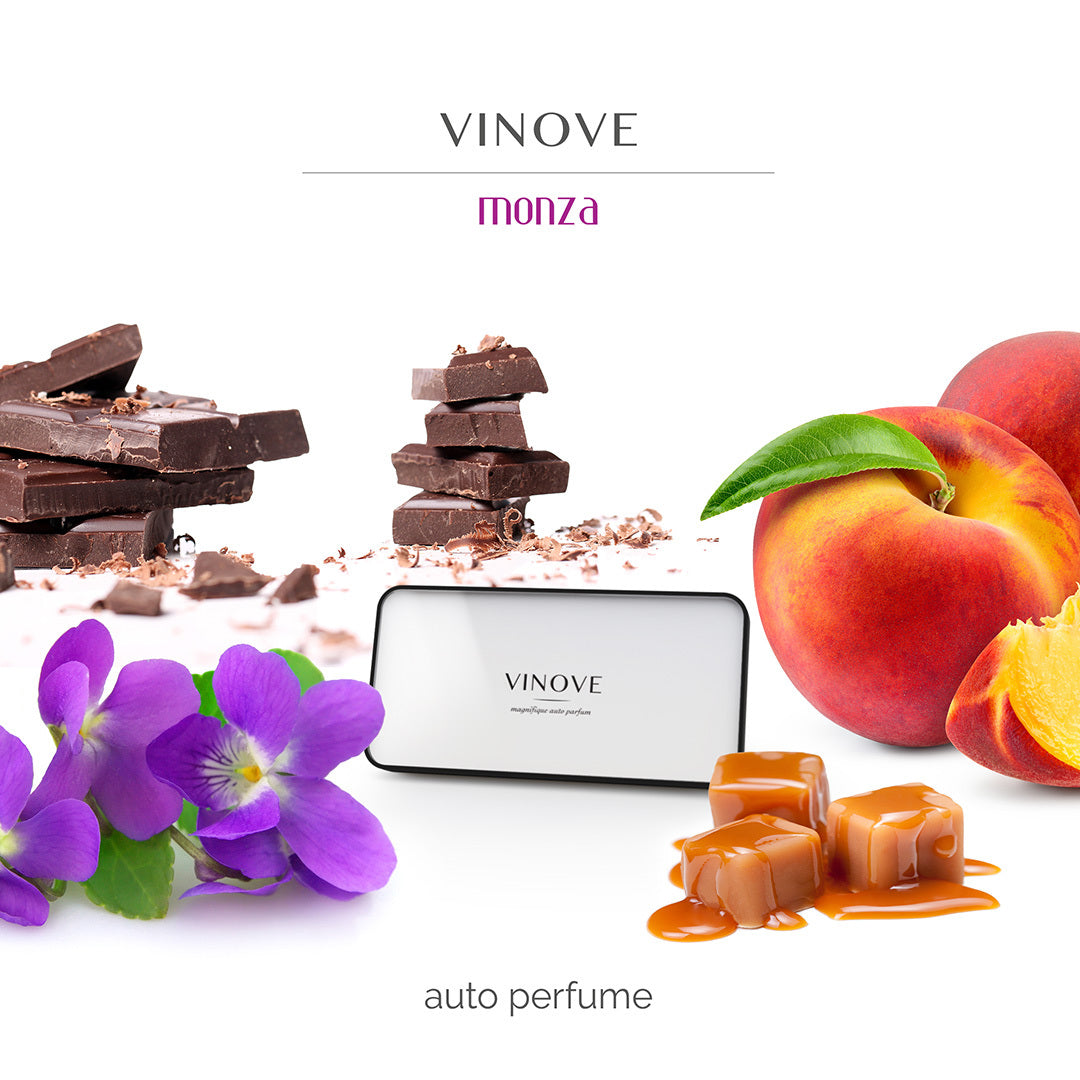 VINOVE V01-07-MONZA-ORIGINAL Natural Car Air Freshener, Non-Stop Car Fragrance, Luxury Car Perfume - Ideal Formula as Auto Air Freshener Keeps Car Interior Refreshing