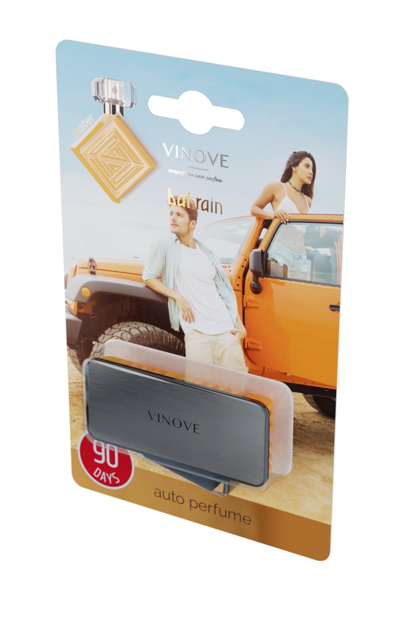 VINOVE V05-06-BAHRAIN-REGULAR Natural Car Air Freshener, Non-Stop Car Fragrance, Luxury Car Perfume - Ideal Formula as Auto Air Freshener Keeps Car Interior Refreshing