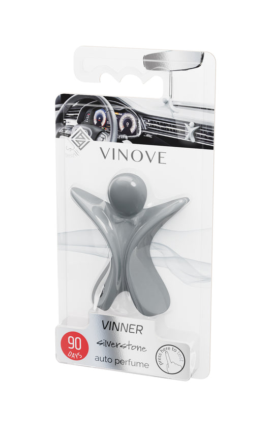 VINOVE V14-01-VINNER-SILVERSTONE Natural Car Air Freshener, Non-Stop Car Fragrance, Luxury Car Perfume - Ideal Formula as Auto Air Freshener Keeps Car Interior Refreshing