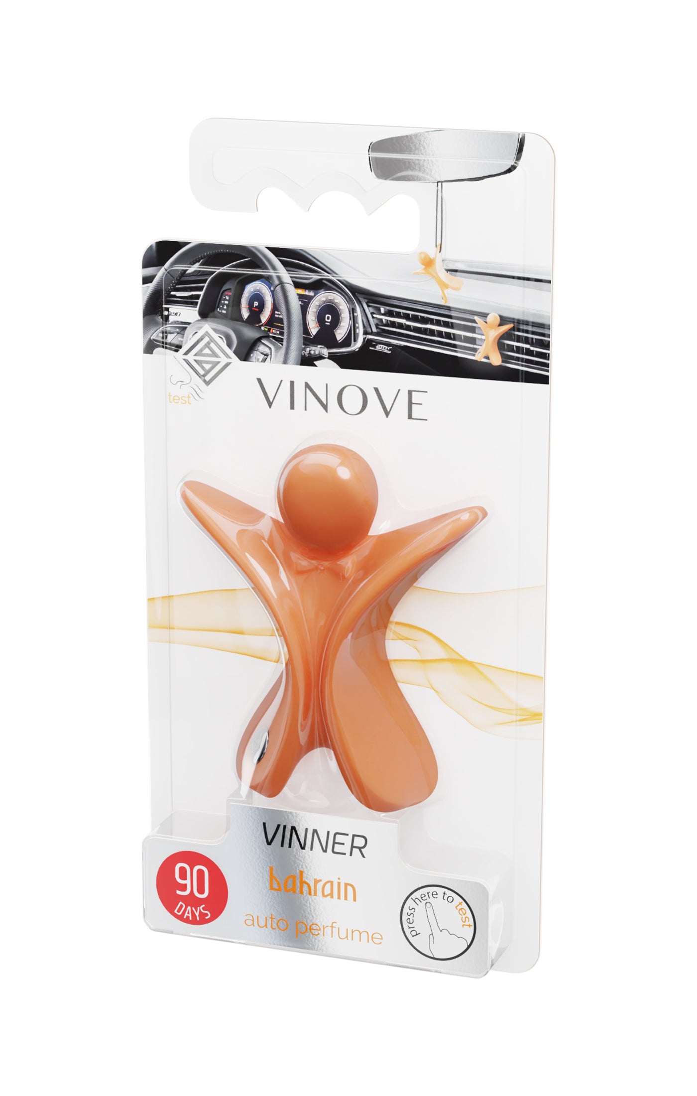 VINOVE V14-06-VINNER-BAHRAIN Natural Car Air Freshener, Non-Stop Car Fragrance, Luxury Car Perfume - Ideal Formula as Auto Air Freshener Keeps Car Interior Refreshing