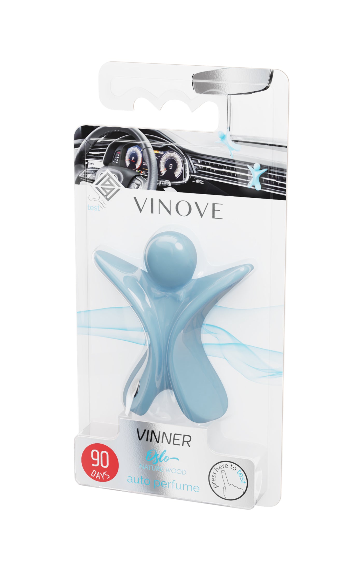 VINOVE V14-13-VINNER-OSLO Natural Car Air Freshener, Non-Stop Car Fragrance, Luxury Car Perfume - Ideal Formula as Auto Air Freshener Keeps Car Interior Refreshing